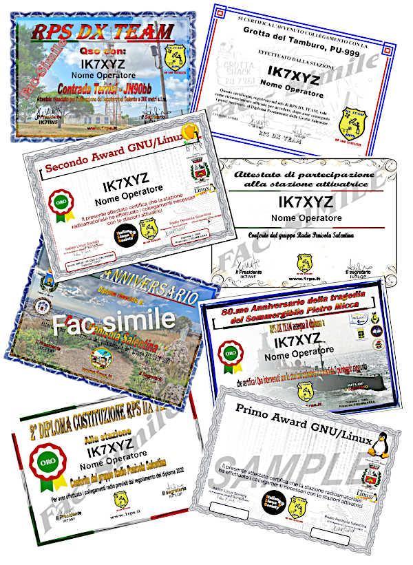 Qualche diploma radioamatoriale di RPS Qualche diploma radioamatoriale di RPS